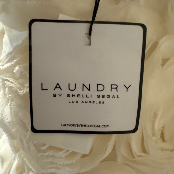 3D Cream Rose Marshmallow Dress/Laundry by Shelli Segal/size 8 - Picture 9 of 16